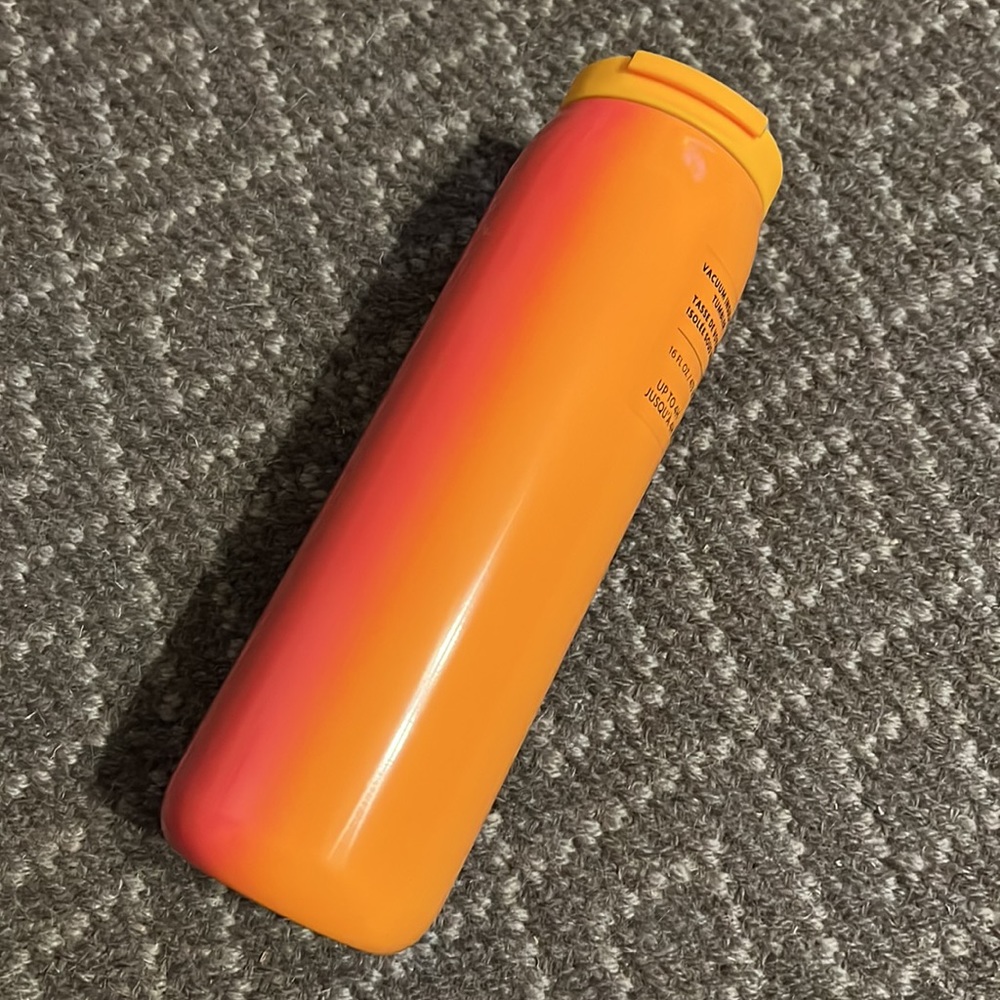 Starbucks New in Box Mango Gradient 16 oz. Vacuum Insulated Tumbler Travel Mug - Picture 8 of 11